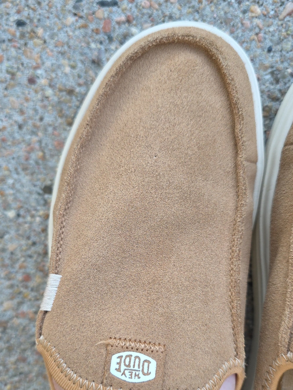 Hey Dude Austin Lift Platform Classic Tan Suede Leather Mule Size 9 - Picture 6 of 12